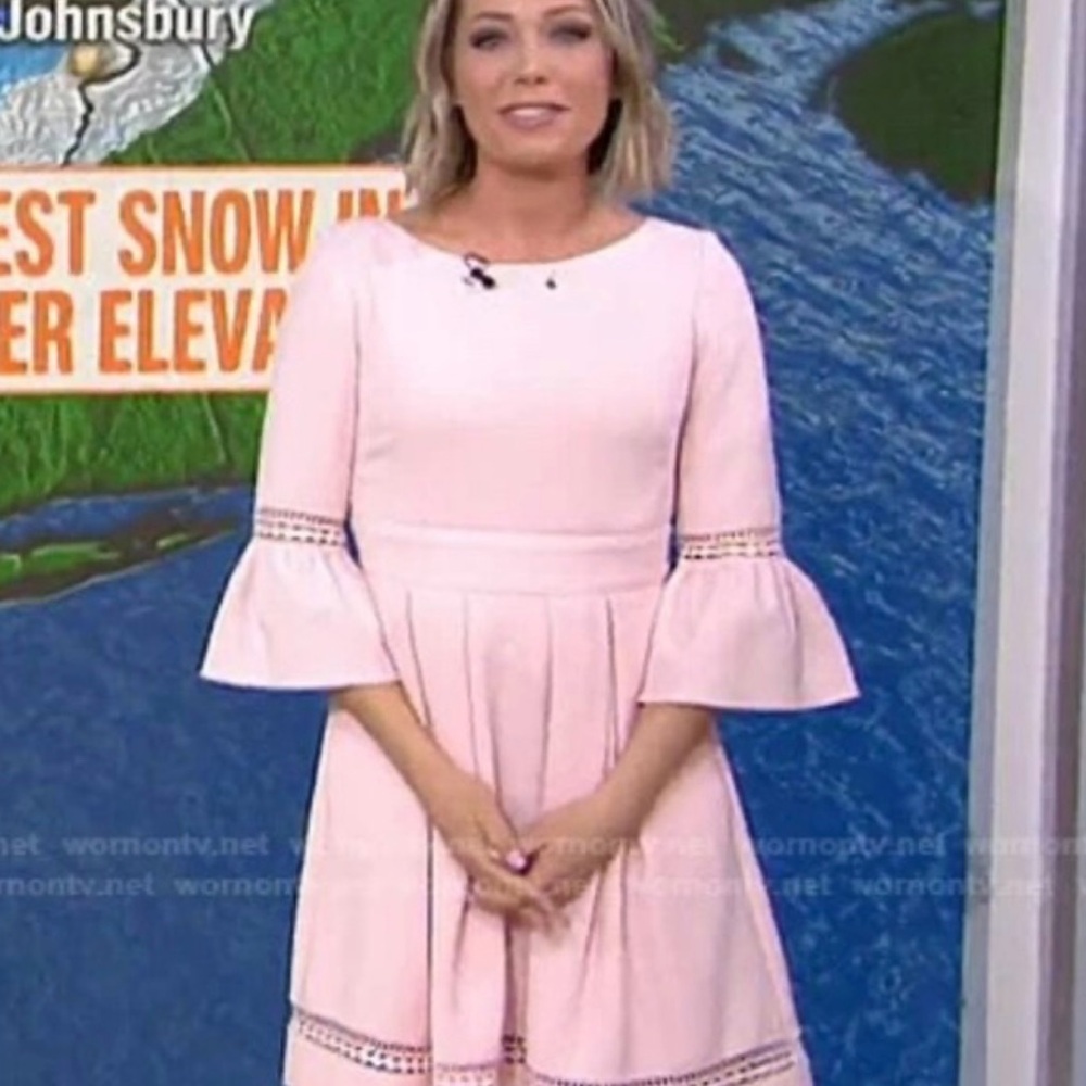 Eliza J Pink Bell Sleeve Dress